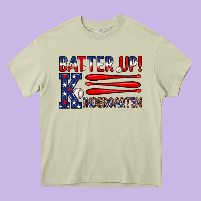 Patriotic Baseball Kindergarten Theme Heavy Core Tee Designed By Jahusdesignshop