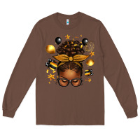 Chestnut new year's eve afro messy bun Long Sleeve Tee - texasbilliewilder