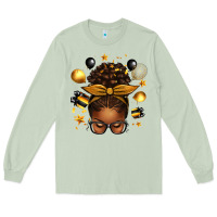 Matcha new year's eve afro messy bun Long Sleeve Tee - texasbilliewilder