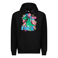 Black Red white rawr Premium Hoodie - FaDigitalArtStudio