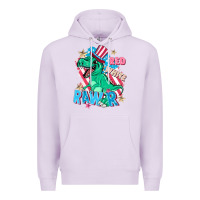 Lilac Red white rawr Premium Hoodie - FaDigitalArtStudio