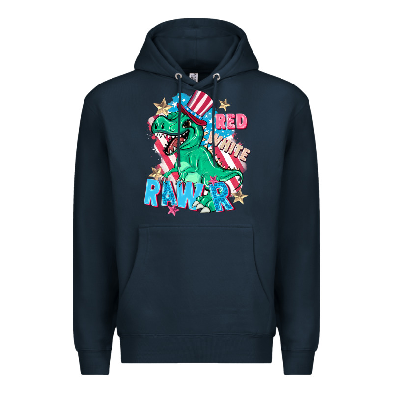 Red White Rawr Premium Hoodie by FaDigitalArtStudio | Teevron