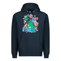 Navy Red white rawr Premium Hoodie - FaDigitalArtStudio