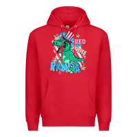 Red Red white rawr Premium Hoodie - FaDigitalArtStudio