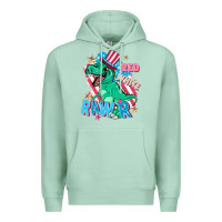 Seafoam Red white rawr Premium Hoodie - FaDigitalArtStudio