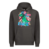 Smoke Red white rawr Premium Hoodie - FaDigitalArtStudio
