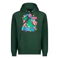 Sports Green Red white rawr Premium Hoodie - FaDigitalArtStudio