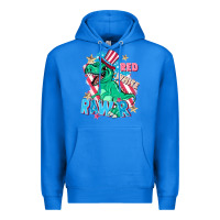 True Royal Red white rawr Premium Hoodie - FaDigitalArtStudio