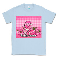 Dusty Blue tackle cancer pumpkins football and ribbon Classic Tee - Jasminsmagicworld