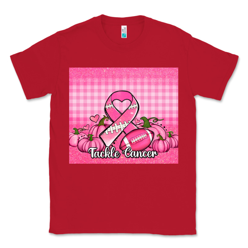 Tackle Cancer Pumpkins Football And Ribbon Classic Tee by Jasminsmagicworld | Teevron