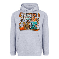 Heather Grey Fall Autumn Leopard Nene Heavyweight Hoodie - LillyAllenDesigns