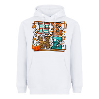 White Fall Autumn Leopard Nene Heavyweight Hoodie - LillyAllenDesigns