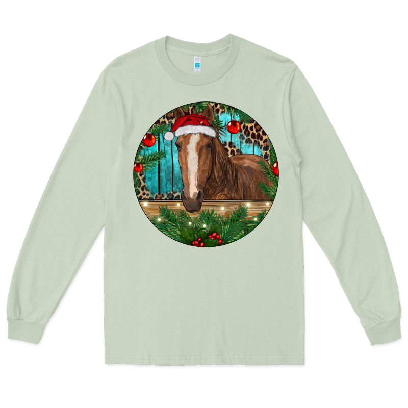 Brown Horse Christmas Long Sleeve Tee by RanaPortraitStore | Teevron