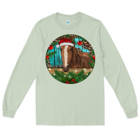Matcha Brown Horse Christmas Long Sleeve Tee - RanaPortraitStore