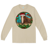 Mushroom Brown Horse Christmas Long Sleeve Tee - RanaPortraitStore