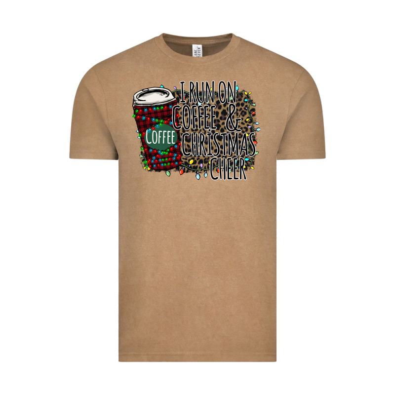 I Run On Coffee And Christmas Cheer Vintage Tee by Bettercallsaul | Teevron