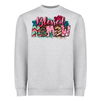 Heather Grey Blessed memaw Mother's Day Heavyweight Sweatshirt - CowGirlArtShop