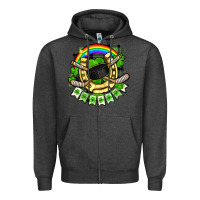 Charcoal Heather St. Patrick's Day Hockey Zipper Hoodie - FaDigitalArtStudio