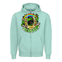 Seafoam St. Patrick's Day Hockey Zipper Hoodie - FaDigitalArtStudio