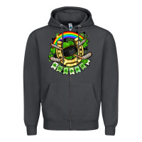 Smoke St. Patrick's Day Hockey Zipper Hoodie - FaDigitalArtStudio