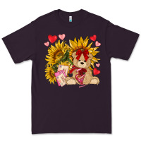 Plum valentines day sunflowers with bear hjf Premium Tee - NancyCooperArtShop