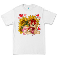 White valentines day sunflowers with bear hjf Premium Tee - NancyCooperArtShop