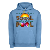 Pigment Pebble Blue bye bye school hello pool Urban Hoodie - Artiststas