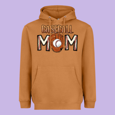 Baseball Mom Heavyweight Hoodie Designed By Cowhidedigitalart