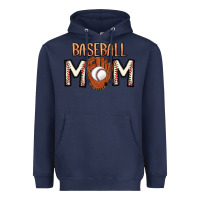 Navy Baseball Mom Heavyweight Hoodie - CowhideDigitalArt