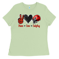 Matcha Peace Love Ladybug Ladies Tee - Jasminsmagicworld