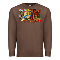 Chestnut Joy To The World Premium Sweatshirt - CowhideDigitalArt