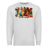 Dove Grey Joy To The World Premium Sweatshirt - CowhideDigitalArt