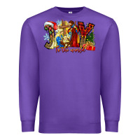 Purple Joy To The World Premium Sweatshirt - CowhideDigitalArt