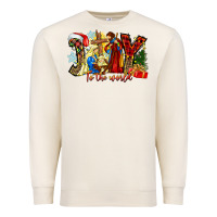 Sandshell Joy To The World Premium Sweatshirt - CowhideDigitalArt