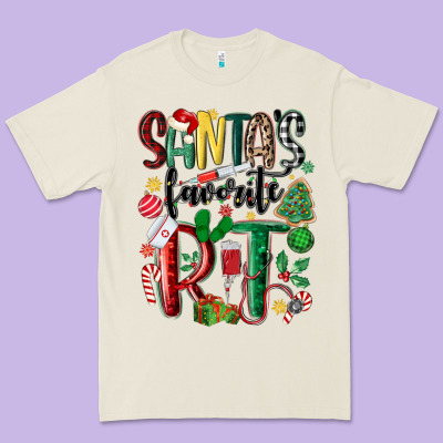 Santas Favorite Rt Nurse Premium Tee Designed By Maliassmallbusiness