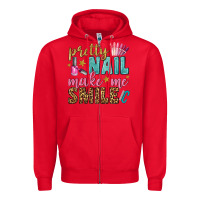 Red pretty nail make me smile bbs Zipper Hoodie - BundleAndBundleShop