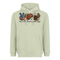 Matcha Western Peace Love American Golden Eagle Heavyweight Hoodie - LillyAllenDesigns