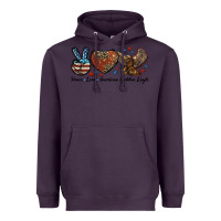 Plum Western Peace Love American Golden Eagle Heavyweight Hoodie - LillyAllenDesigns