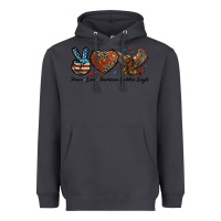 Smoke Western Peace Love American Golden Eagle Heavyweight Hoodie - LillyAllenDesigns