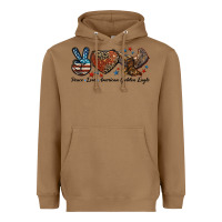 Toasted Coconut Western Peace Love American Golden Eagle Heavyweight Hoodie - LillyAllenDesigns