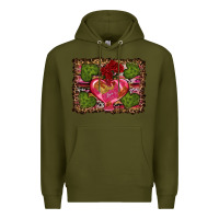 Army Green Western Background Valentine's Day Premium Hoodie - RanaPortraitStore