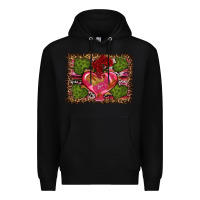 Black Western Background Valentine's Day Premium Hoodie - RanaPortraitStore