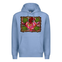 Colony Blue Western Background Valentine's Day Premium Hoodie - RanaPortraitStore