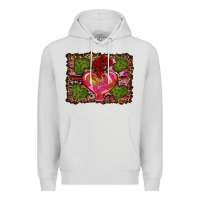 Dove Grey Western Background Valentine's Day Premium Hoodie - RanaPortraitStore