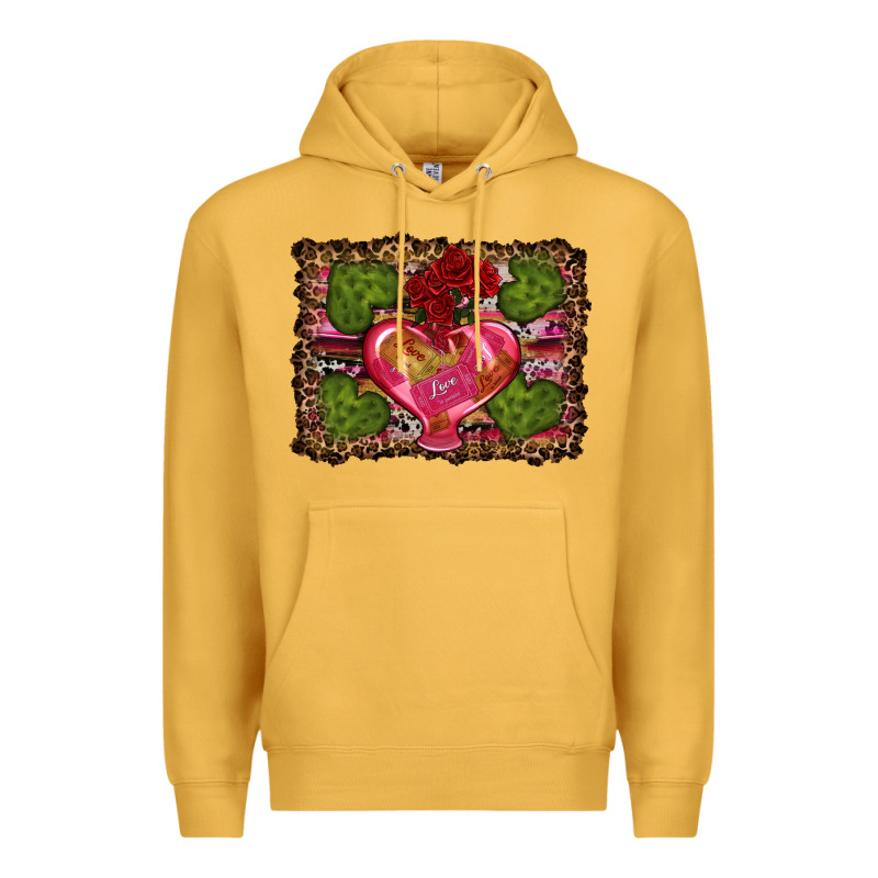 Western Background Valentine's Day Premium Hoodie by RanaPortraitStore | Teevron
