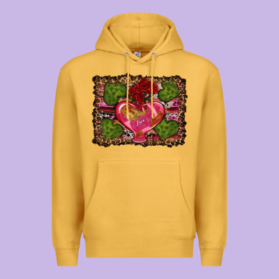 Western Background Valentine's Day Premium Hoodie Designed By Ranaportraitstore