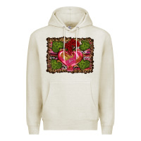 Oatmeal Heather Western Background Valentine's Day Premium Hoodie - RanaPortraitStore