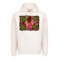 Pale Pink Western Background Valentine's Day Premium Hoodie - RanaPortraitStore