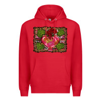 Red Western Background Valentine's Day Premium Hoodie - RanaPortraitStore