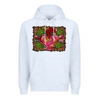White Western Background Valentine's Day Premium Hoodie - RanaPortraitStore